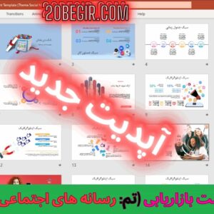 قالب پاورپوینت بازاریابی (تم: رسانه های اجتماعی) 61 اسلاید