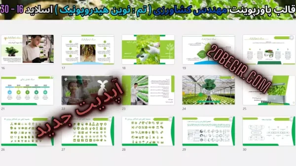دانلود تم پاورپوینت کشاورزی نوین هیدروپونیک