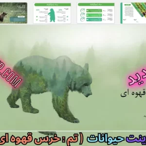 قالب پاورپوینت حیوانات خرس قهوه ای