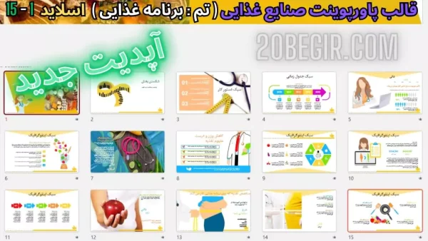 تم پاورپوینت مهندس صنایع غذایی برنامه غذا