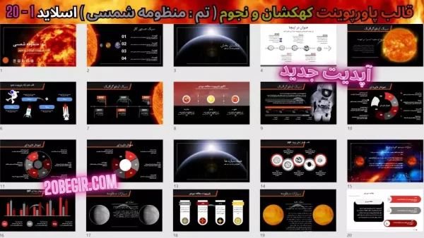 تم پاورپوینت کهکشان و منظومه شمسی