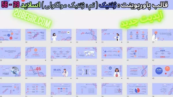 دانلود تم پاورپوینت ژنتیک مولکولی و DNA