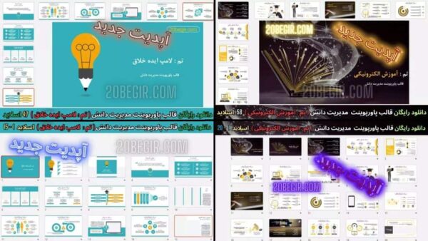 دانلود قالب پاورپوینت مدیریت دانش رایگان