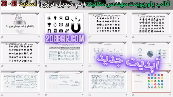 دانلود قالب پاورپوینت مهندسی مکانیک - تبدیل انرژی