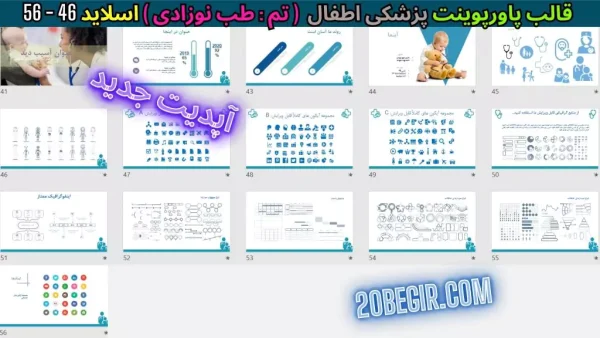 دانلود قالب پاورپوینت پزشکی اطفال - طب نوزادی