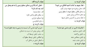 نمونه سوالات اقلیم شناسی فیزیکی