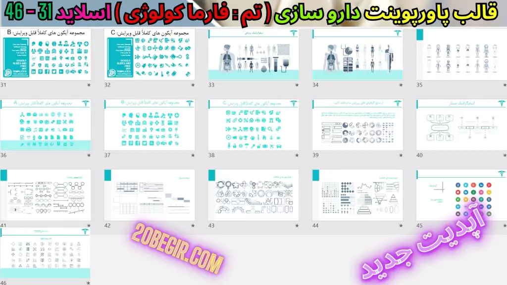 دانلود قالب پاورپوینت داروسازی - فارماکولوژی