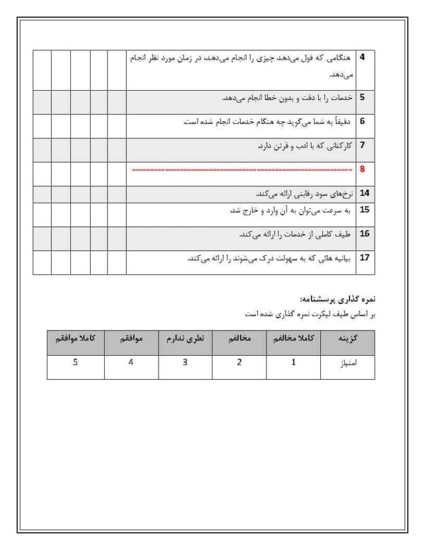 دانلود رایگان پرسشنامه ارزیابی موسسات مالی (1389) - Image 3