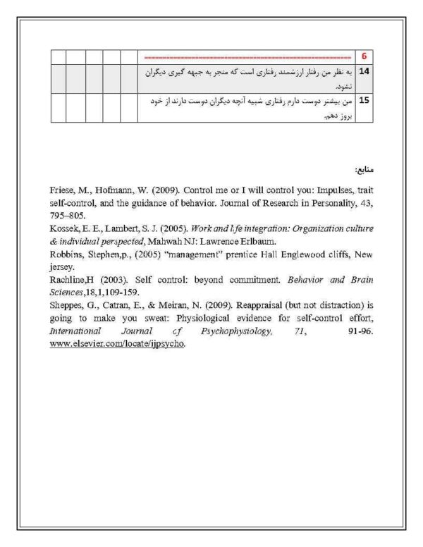 دانلود رایگان پرسشنامه خود نظارتی (مارک اشنایدر) - Image 3