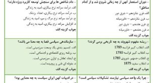 نمونه سوالات ﺳﯿﺎﺳﺖ ﻭ ﻓﻀﺎ