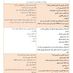 سوالات استخدامی لاستیک بارز