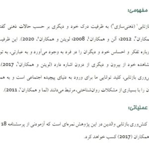 پرسشنامه کنش وری بازتابی والدین